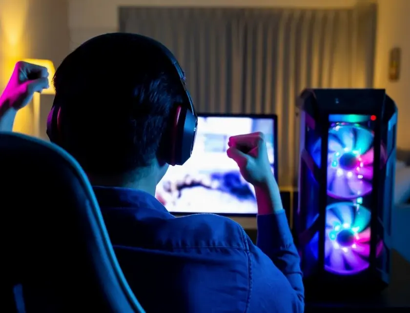 Gaming-Computer im Einsatz