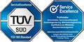 Siegel TÜV Süd - Zertifizierter Kundenservice